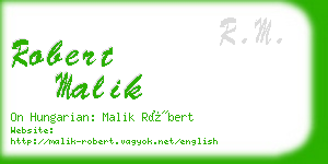 robert malik business card